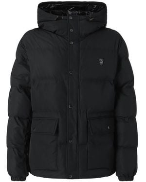 Burberry B Shield Hooded Down Puffer Jacket - Black