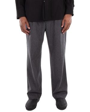 BOSS Straight Waistband Wool Pants - Black