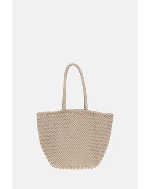 Dragon Diffusion Grace Basket Small Bag - White