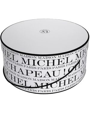 Maison Michel Recyclable Short Hat Box - White