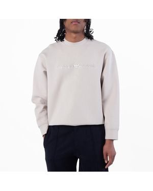 Emporio Armani Felpa Logo-Print Sweatshirt - Grey