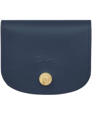 Longchamp Epure Leather Card Holder - Blue