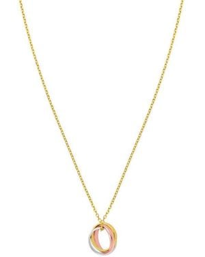 Tresorra 14K Yelow Rose Trininty Chain Necklace - Metallic