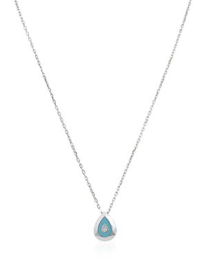 Picasso and Co Ladies 18K 0.05 Ct Pear Cut Diamond Pendant - Metallic