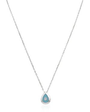 Picasso and Co Ladies 18K 0.05 Ct Pear Cut Diamond Pendant - Metallic