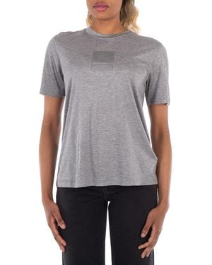 Burberry Margot Ekd Logo-Patch T-Shirt - Grey