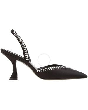 Stuart Weitzman Gemcut Xcurve 85 Court Shoes - Black