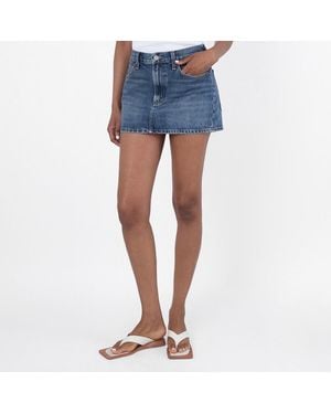 Agolde Alek Mini Skirt - Blue
