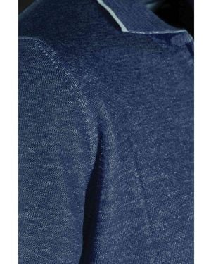 Moorer Knit Crewneck Sweater - Blue