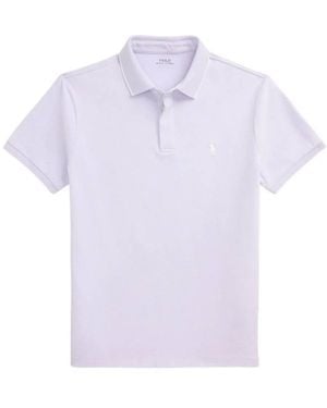 Polo Ralph Lauren Slim Fit Stretch Oxford Mesh Polo Shirt - Purple