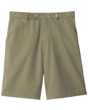 Burberry Cotton Chino Tailored Shorts, Brand Size 48 Waist - Green