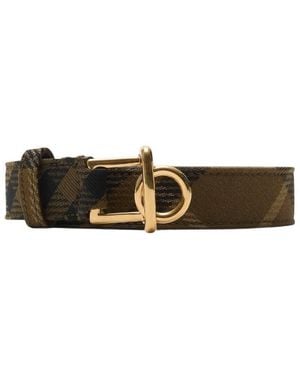 Burberry Check Woven Rocking Horse Belt - Brown