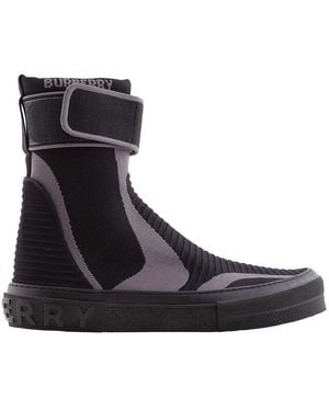 Burberry Knitted Sub High-Top Sock Sneakers, Brand Size 45 (Us - Brown