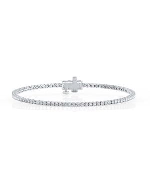 Brilliant Diamond 2 Cttw Round Lab Grown Diamond Tennis Bracelet - White