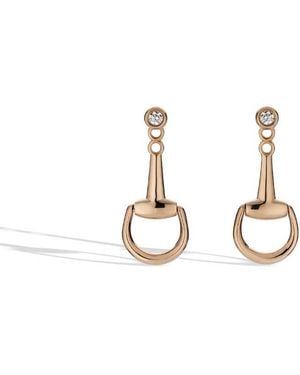 Gucci Horsebit Rose Mini Jacket Earrings - Metallic