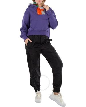 Kolor Ladies Light Panelled Cotton Hoodie, Brand Size 3 - Blue