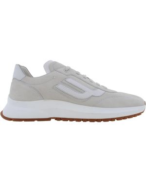 Bally Demyl Calf Nubuk Low-Top Trainers, Brand Size 7.5 Us - Natural