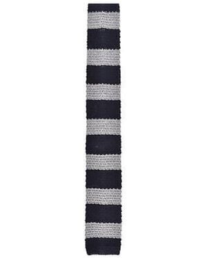 Brunello Cucinelli Lead Silk Blend Knit Tie, One Size - Black