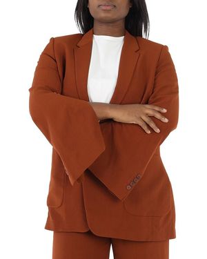 Petar Petrov Ladies Brick Ira Single-Breasted Jacket, Brand Size 40 (Us - Brown