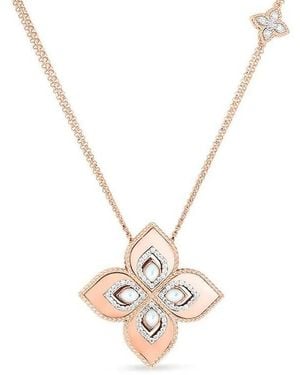 Roberto Coin Venetian Princess Medium Flower Pendant - Metallic