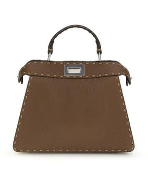 Fendi Peekaboo Iseeu Selleria Macro - Brown