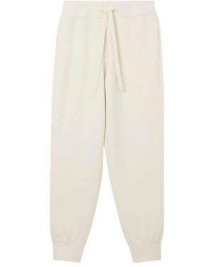Burberry Larkan Cashmere Blend Jogging Trousers - White