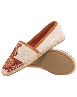 Tory Burch Lny Tiger Espadrilles - Brown