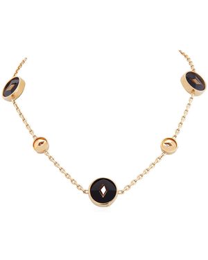 Burberry Hollow Onyx-Tone Necklace - Metallic