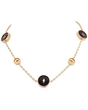 Burberry Hollow Onyx-Tone Necklace - Metallic