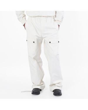 Ferragamo Ferragamo Drawstring Linen Trouser - White