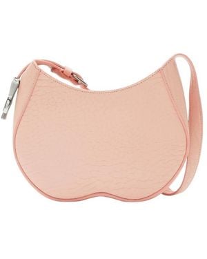 Burberry Small Chess Leather Baguette Bag - Pink