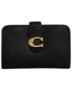 COACH Tabby Medium Leather Wallet - Black