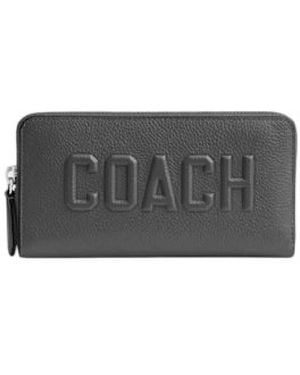 COACH Accordion Leather Wallet - Black