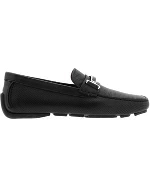 Bally Drulio Perforated Leather Penny Loafers - Black