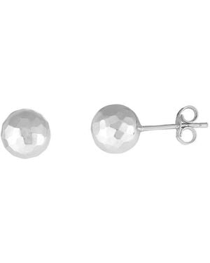 Kylie Harper Ladies 14K 7Mm Hammered-Finish Ball Stud Earrings - Metallic