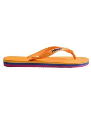Havaianas Citrus Brasil Layers Slippers, Brand Size 35/36 Us - Orange
