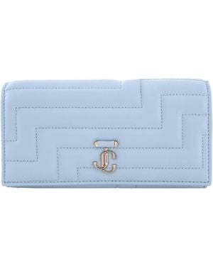 Jimmy Choo Martina Jc Emblem Nappa Leather Continental Wallet - Blue