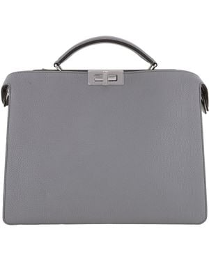 Fendi Peekaboo Leather Briefcase - Multicolor