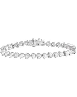 Brilliant Diamond 14Kt 3.00 Cttw Lab Grown Diamond Tennis Braceletfor - Metallic
