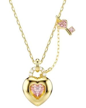 Swarovski Idyllia Heart Key Pendant Necklace - Metallic