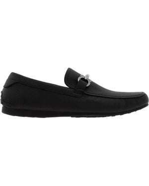 Ferragamo Ferragamo Cancun Gancini Leather Drivers, Size 6 D - Black