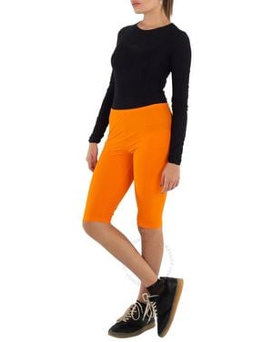 MM6 by Maison Martin Margiela Ladies Fitted Knee-Length Shorts - Orange