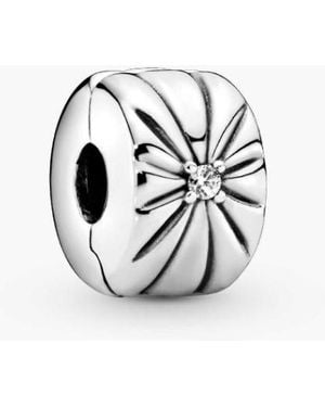 PANDORA Sterling Clip With Clear Cubic Zirconia - Multicolour