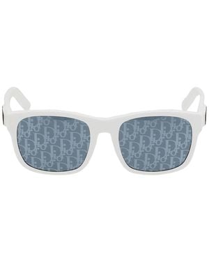 Dior Blue Mirror Logo Square Sunglasses B23 S2f 50b8 58