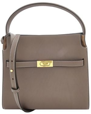 Tory Burch Clam Shell Small Lee Radziwill Double Bag - Brown
