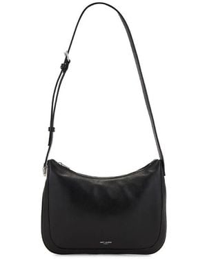 Saint Laurent Smooth Leather Hobo Bag - Black