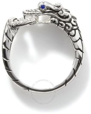 John Hardy Legends Naga Pave Sapphire & 0.04Ct Diamond Ring - Metallic