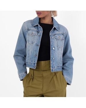 Victoria Beckham Cotton Denim Jacket - Blue