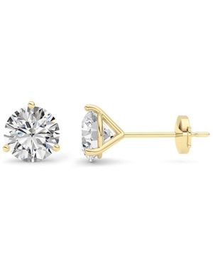 Mure And Co 4Ctw Round Shaped Lab Grown Diamond (F/Vs) Stud Earrings - Metallic
