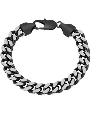 Robert Alton Stainless Steel Curb Link Bracelet - Black